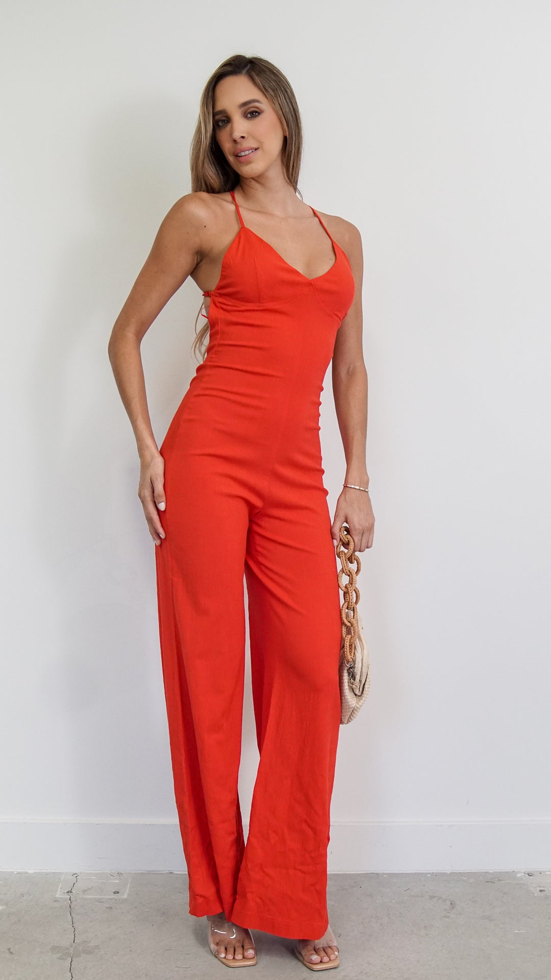 Neili Jumpsuit in red