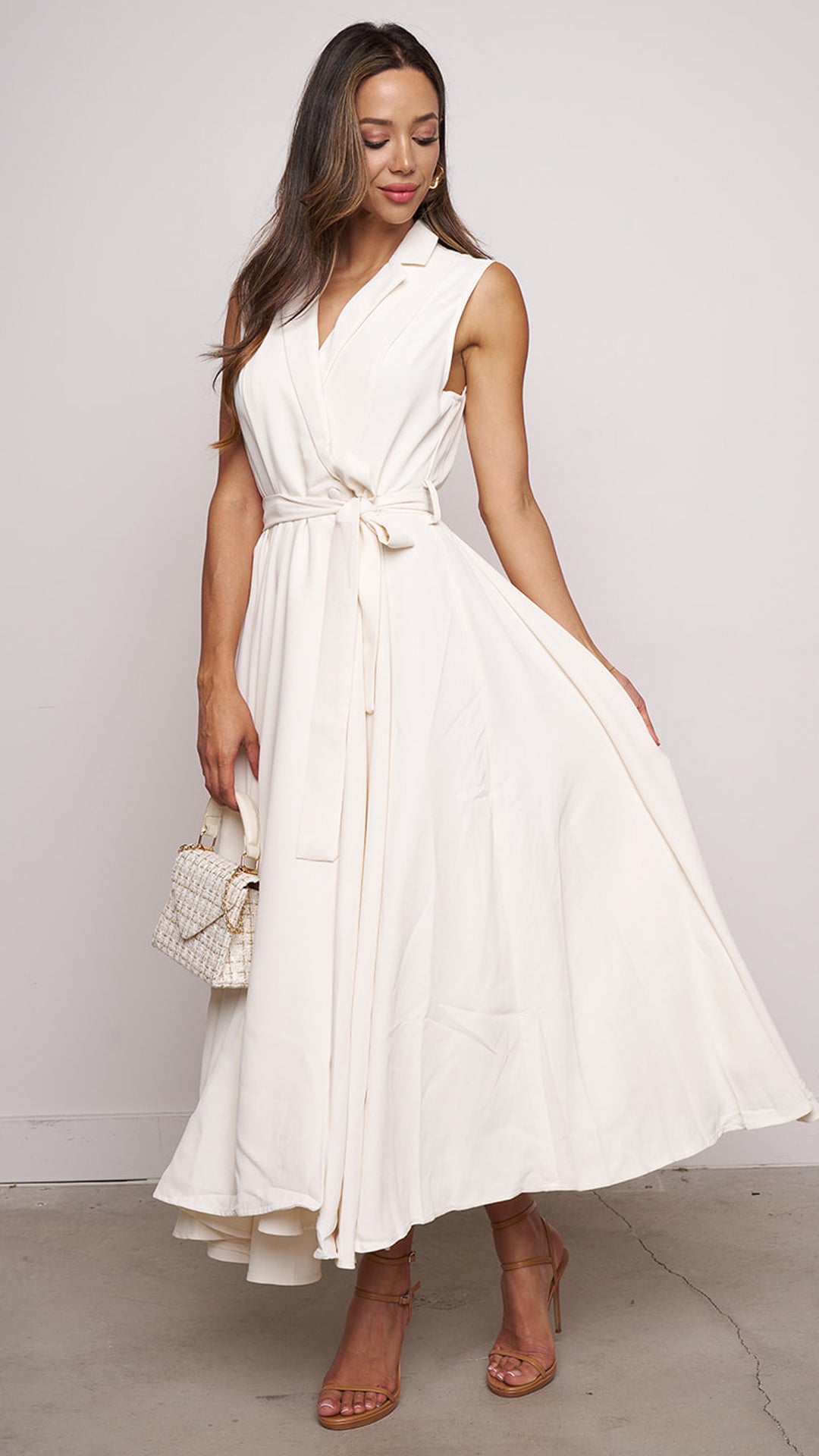 Staci Maxi Dress in white