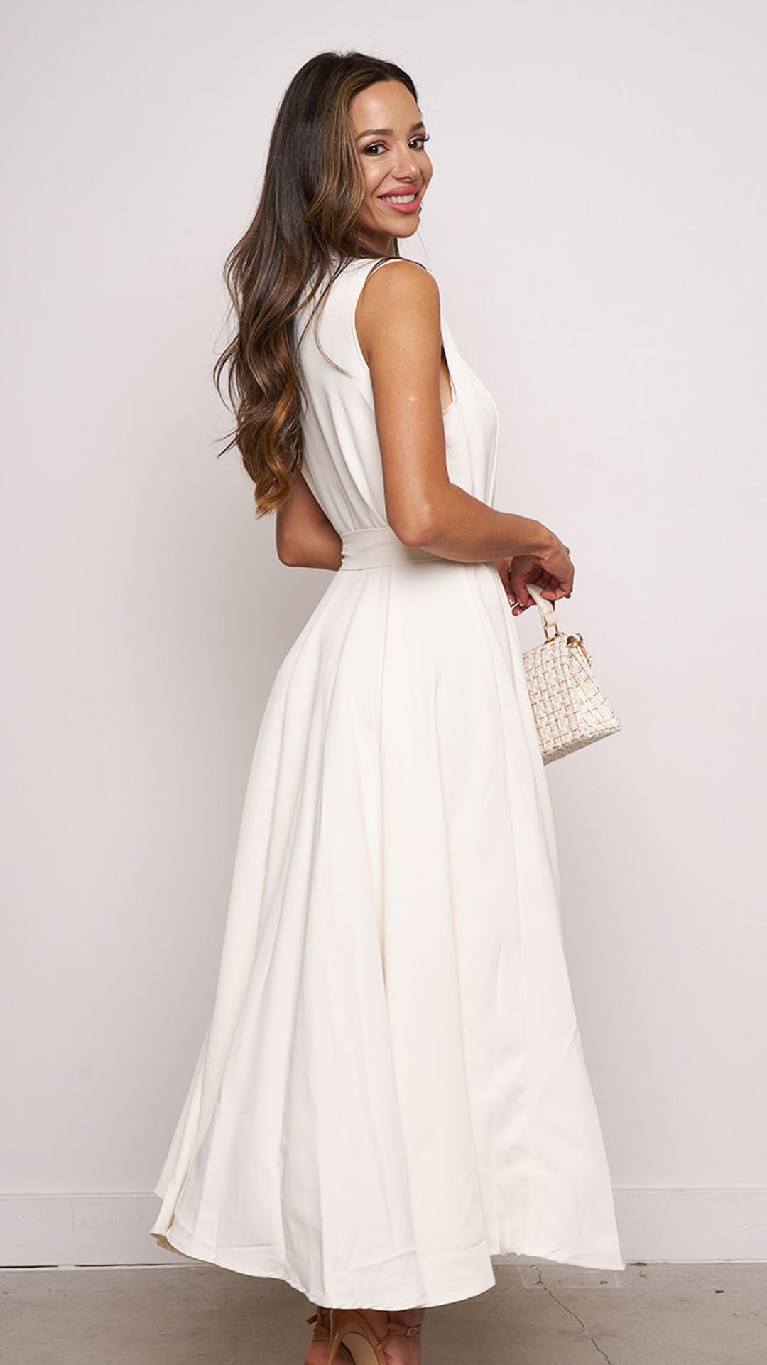 Staci Maxi Dress in white