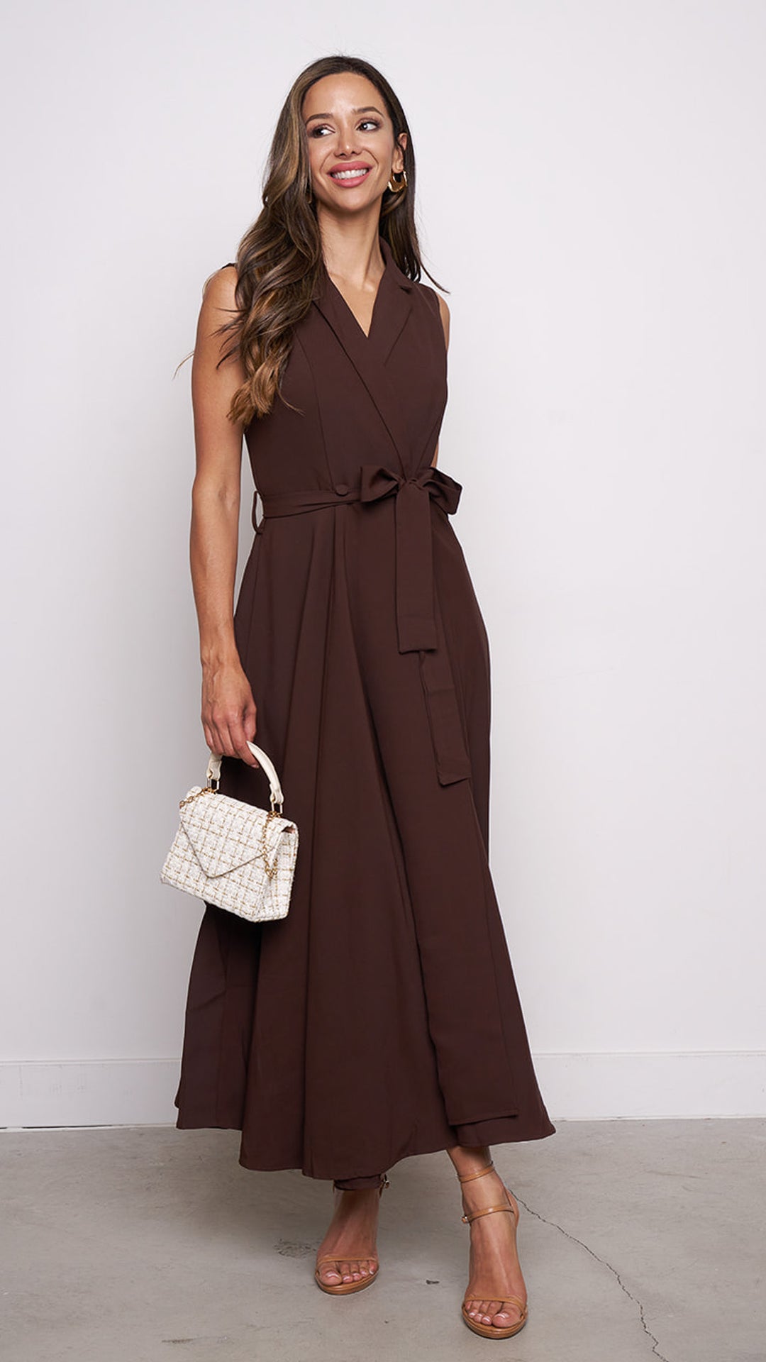 Staci Maxi Dress in Brown