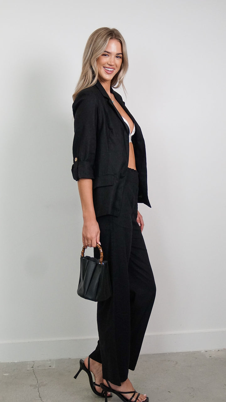 Typian Linen Pants in Black