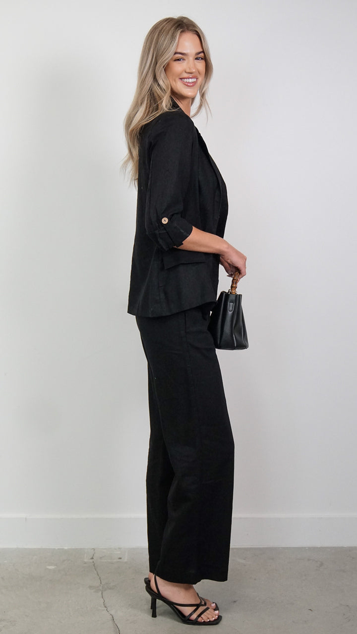 Typian Linen Pants in Black