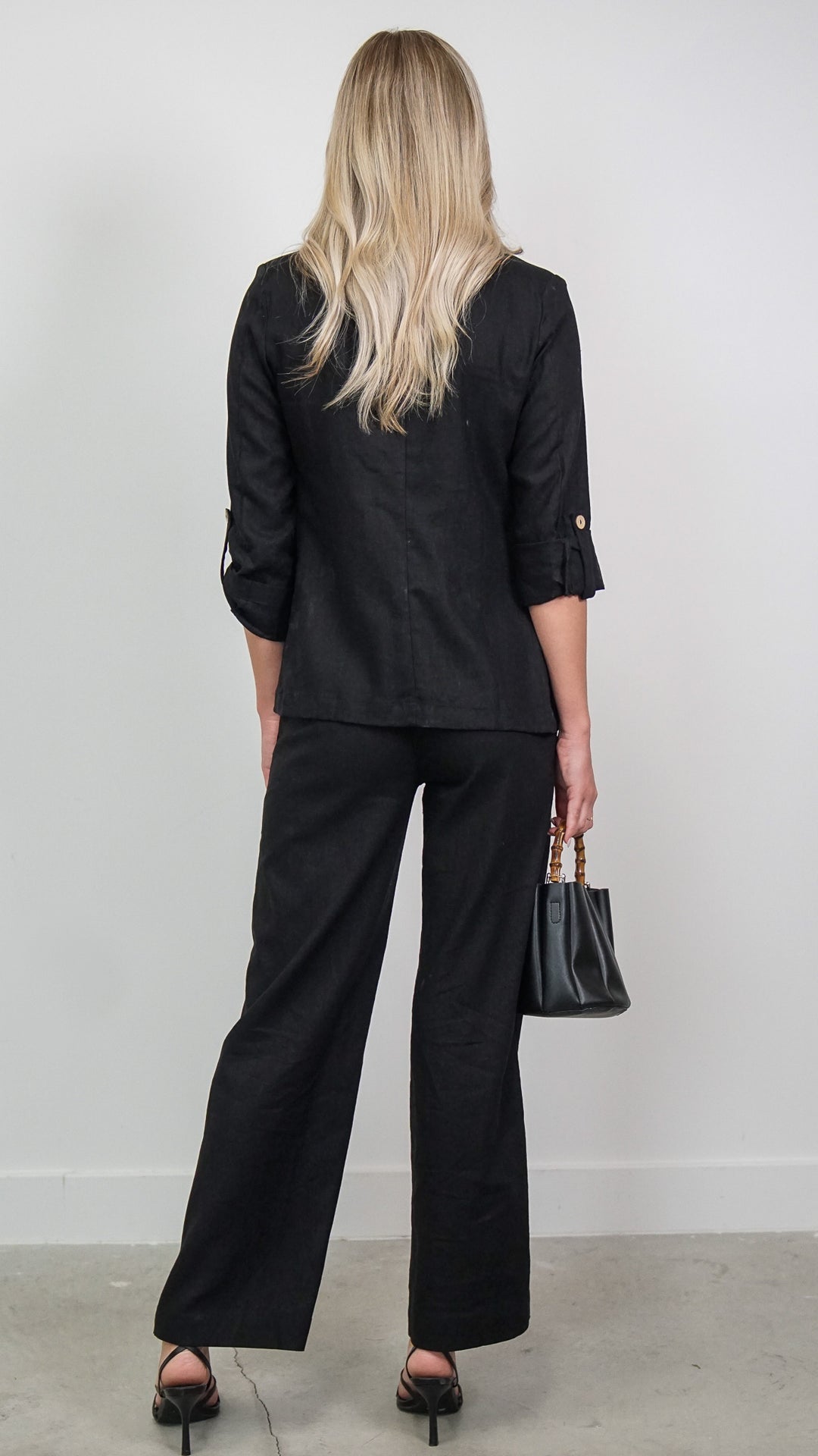 Typian Linen Pants in Black