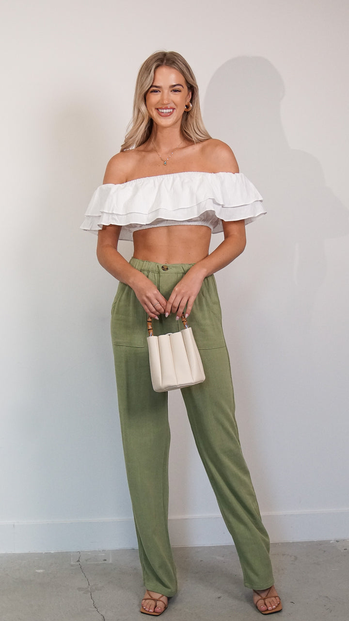 Rhu Linen Pants in Green