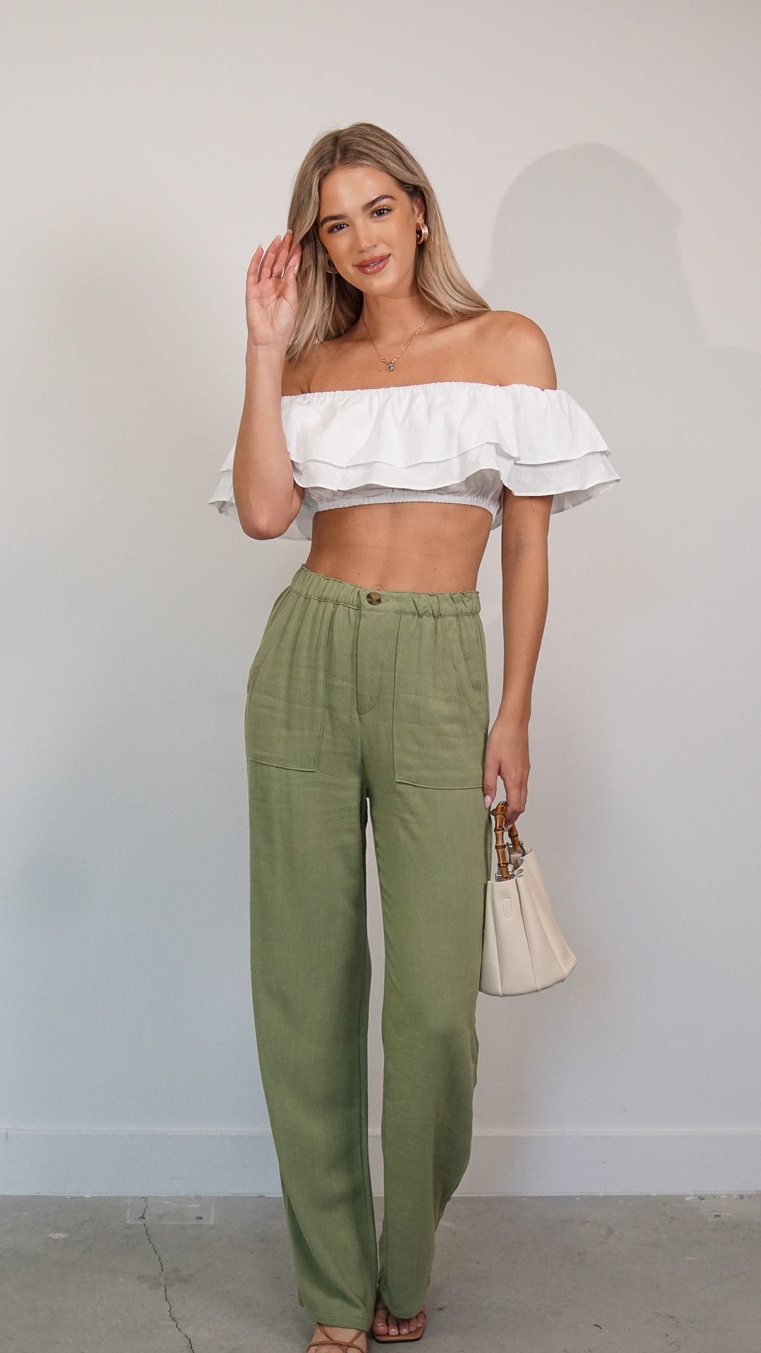 Rhu Linen Pants in Green