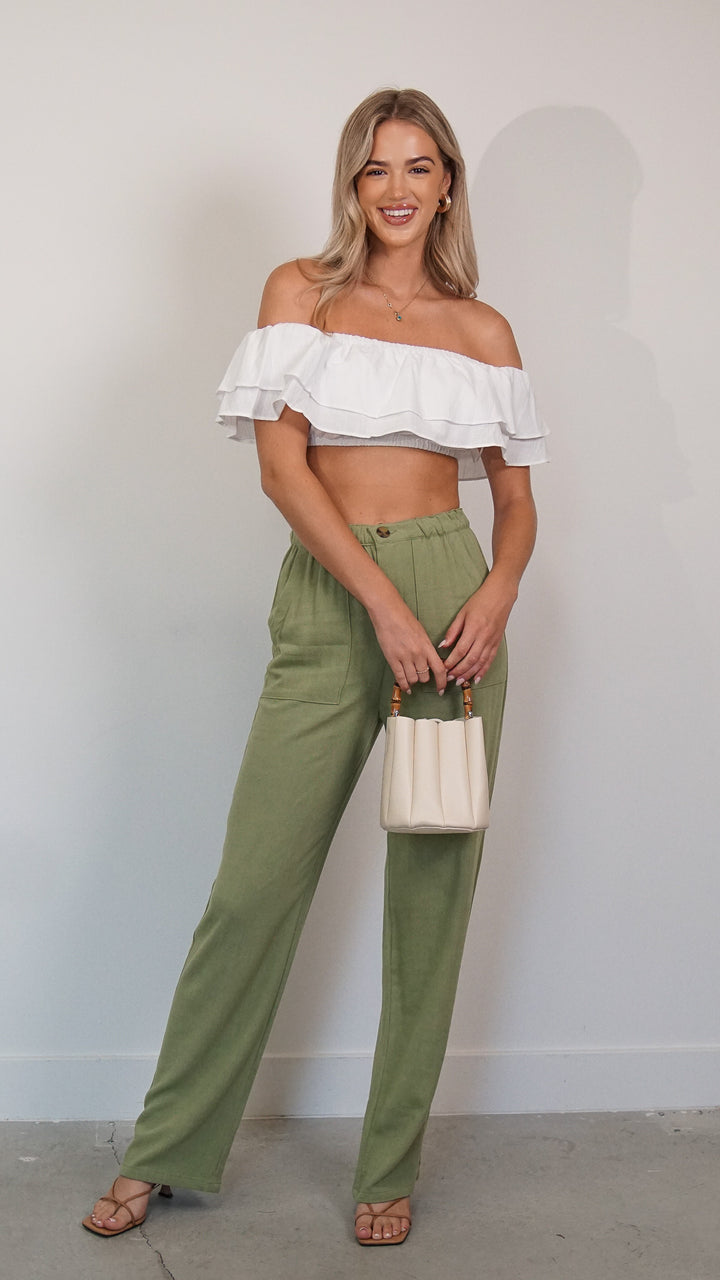 Rhu Linen Pants in Green