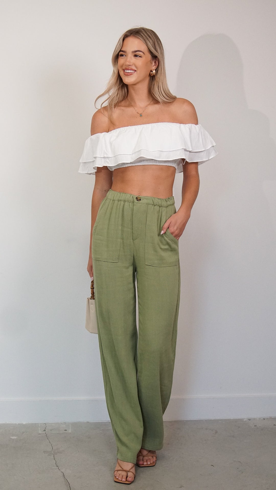 Rhu Linen Pants in Green