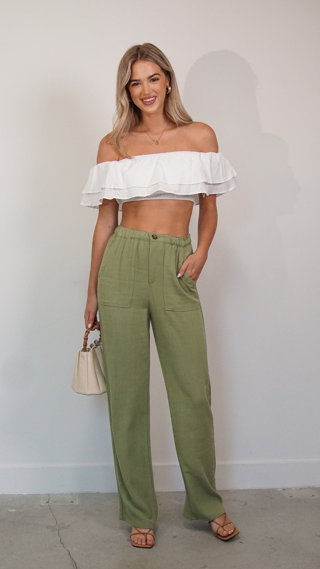 Rhu Linen Pants in Green