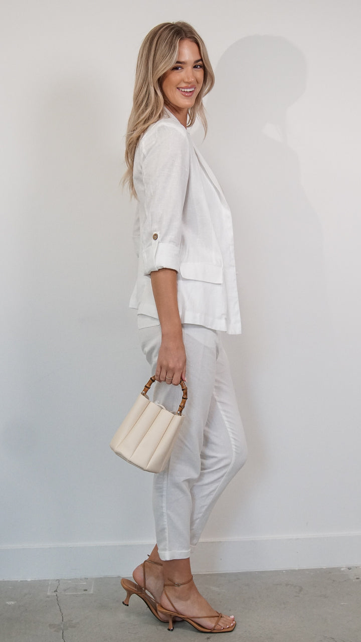Bia Linen Pants in White
