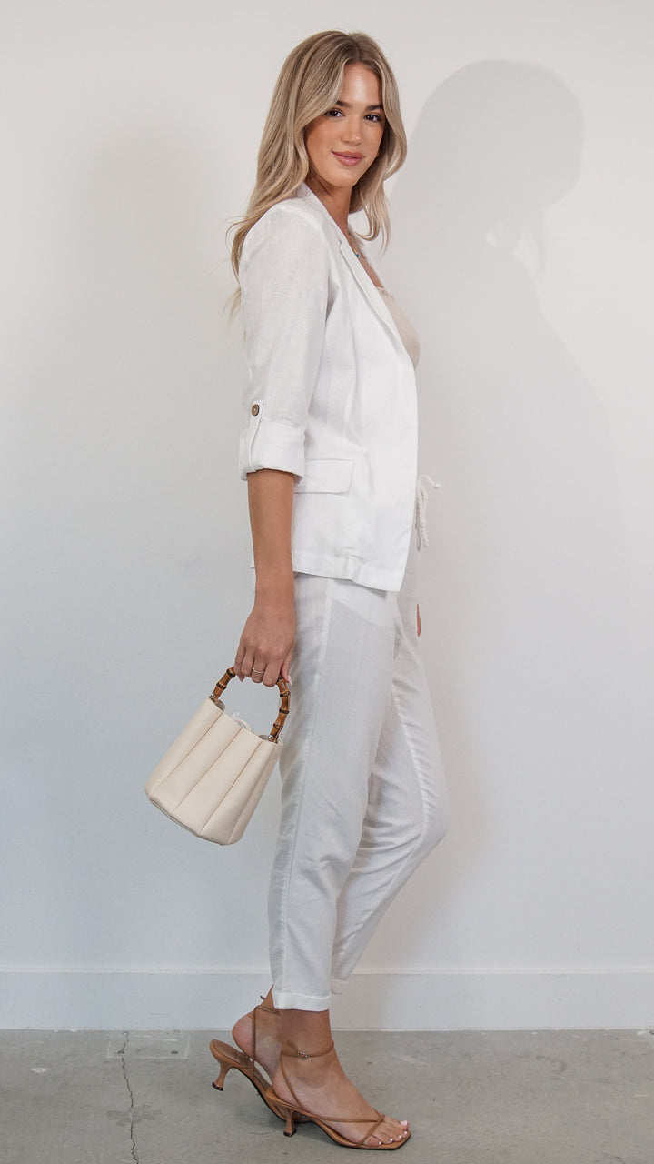 Bia Linen Pants in White
