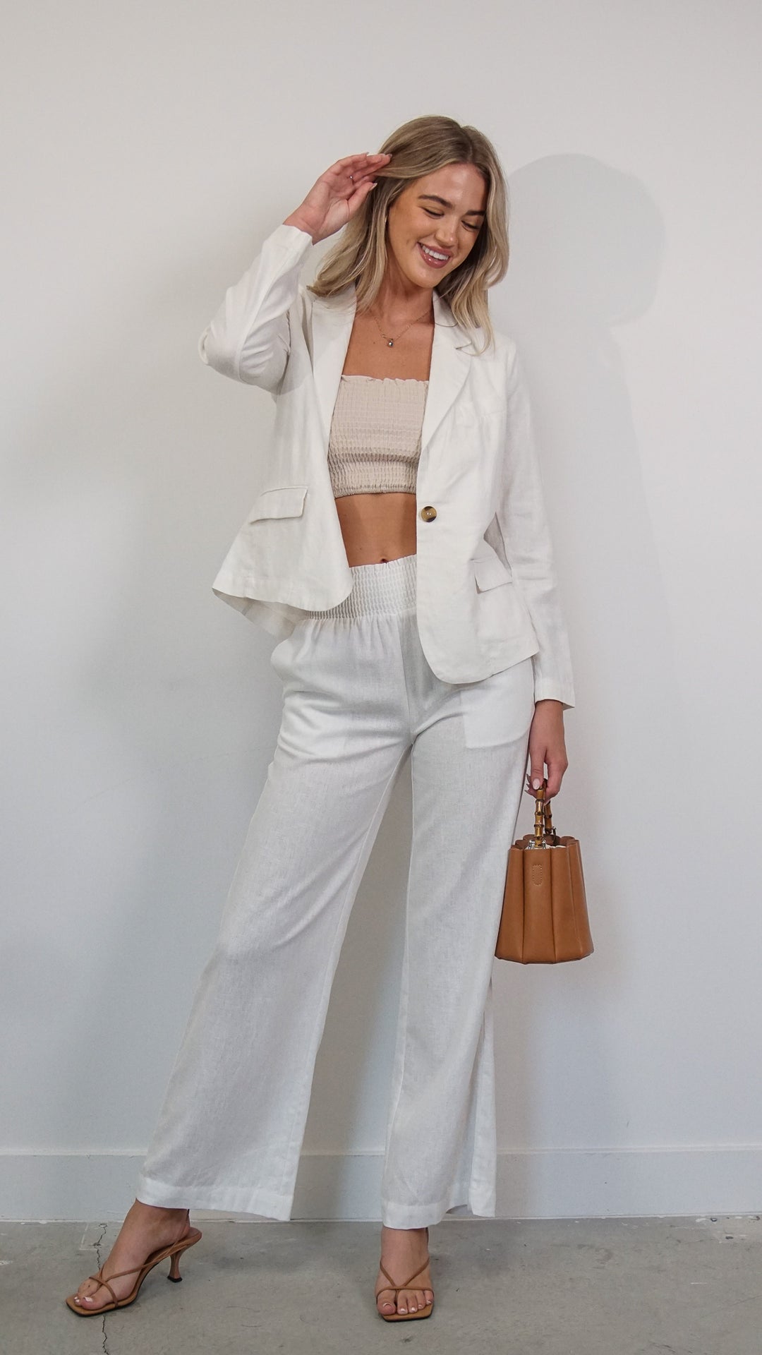 Typian Linen Pants in White