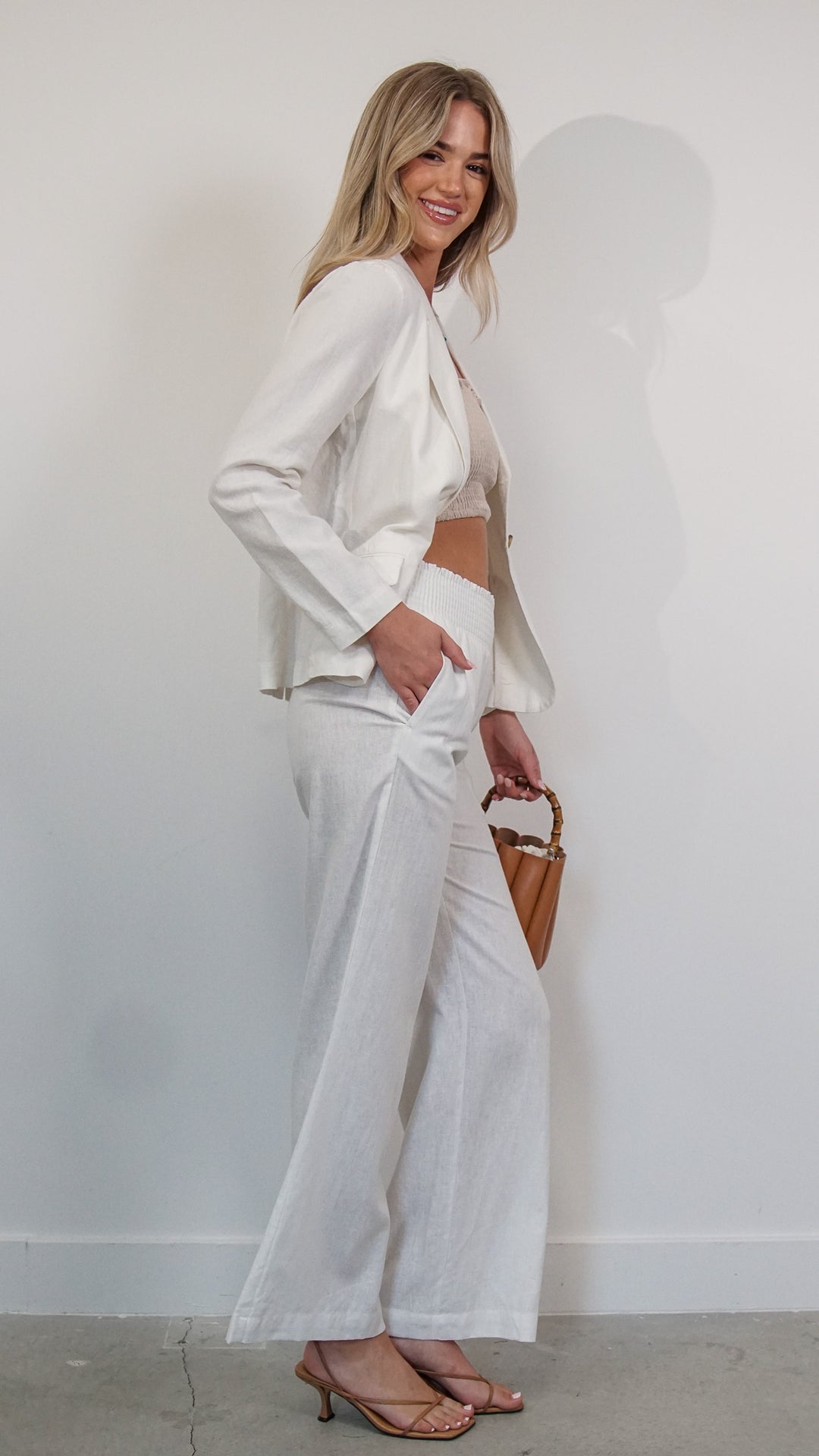 Typian Linen Pants in White