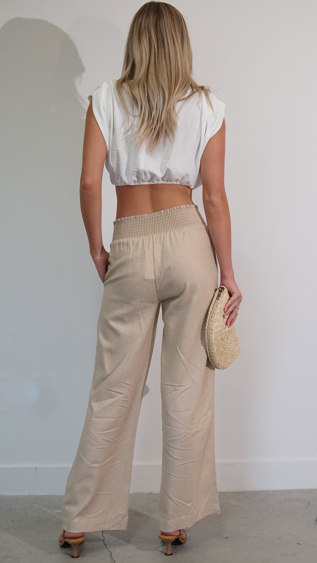 Typian Linen Pants in Beige