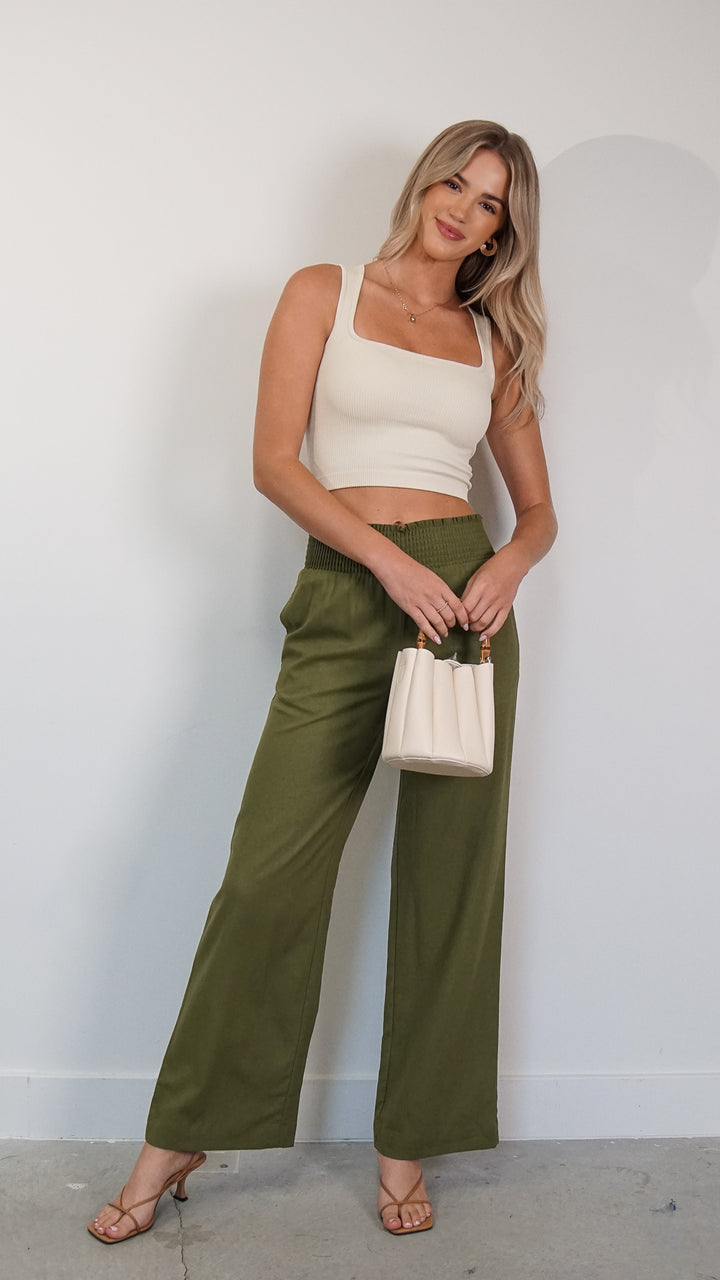 Typian Linen Pants in Green