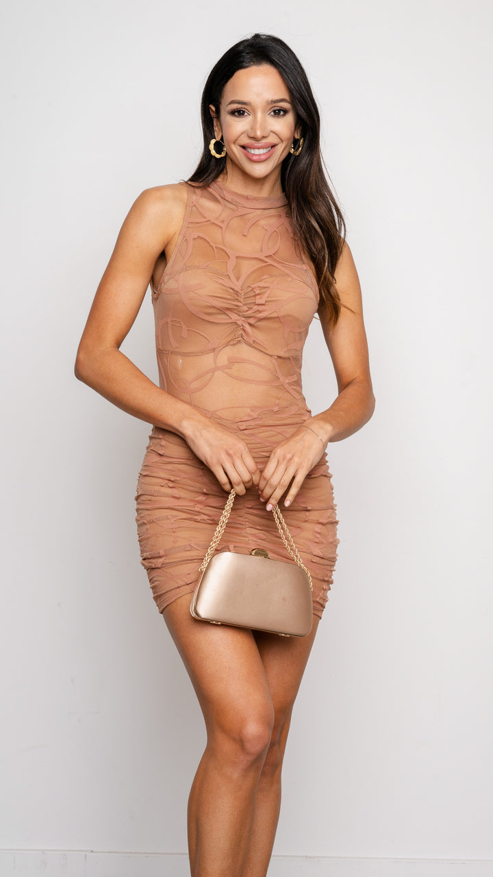 Beah Mini Dress in nude