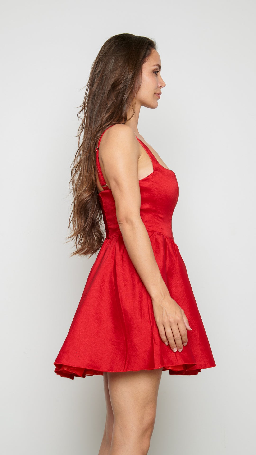 Helena Mini Dress in Red