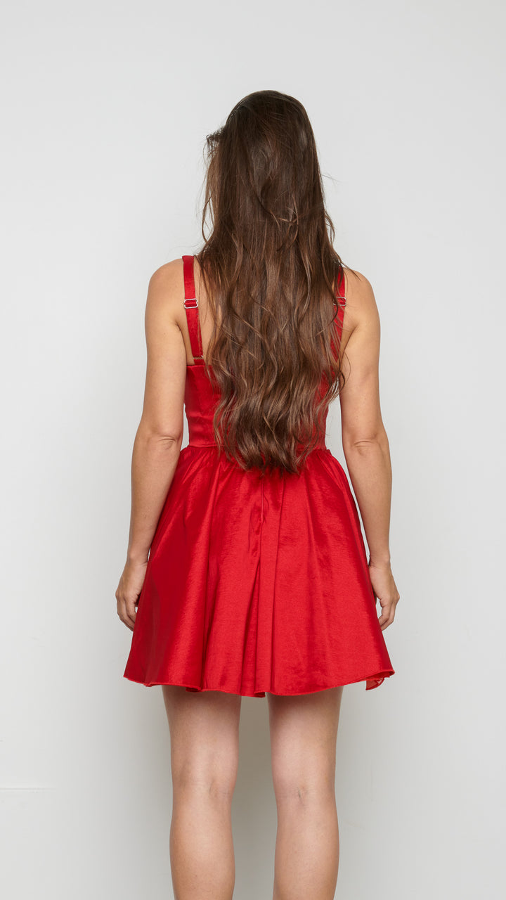 Helena Mini Dress in Red