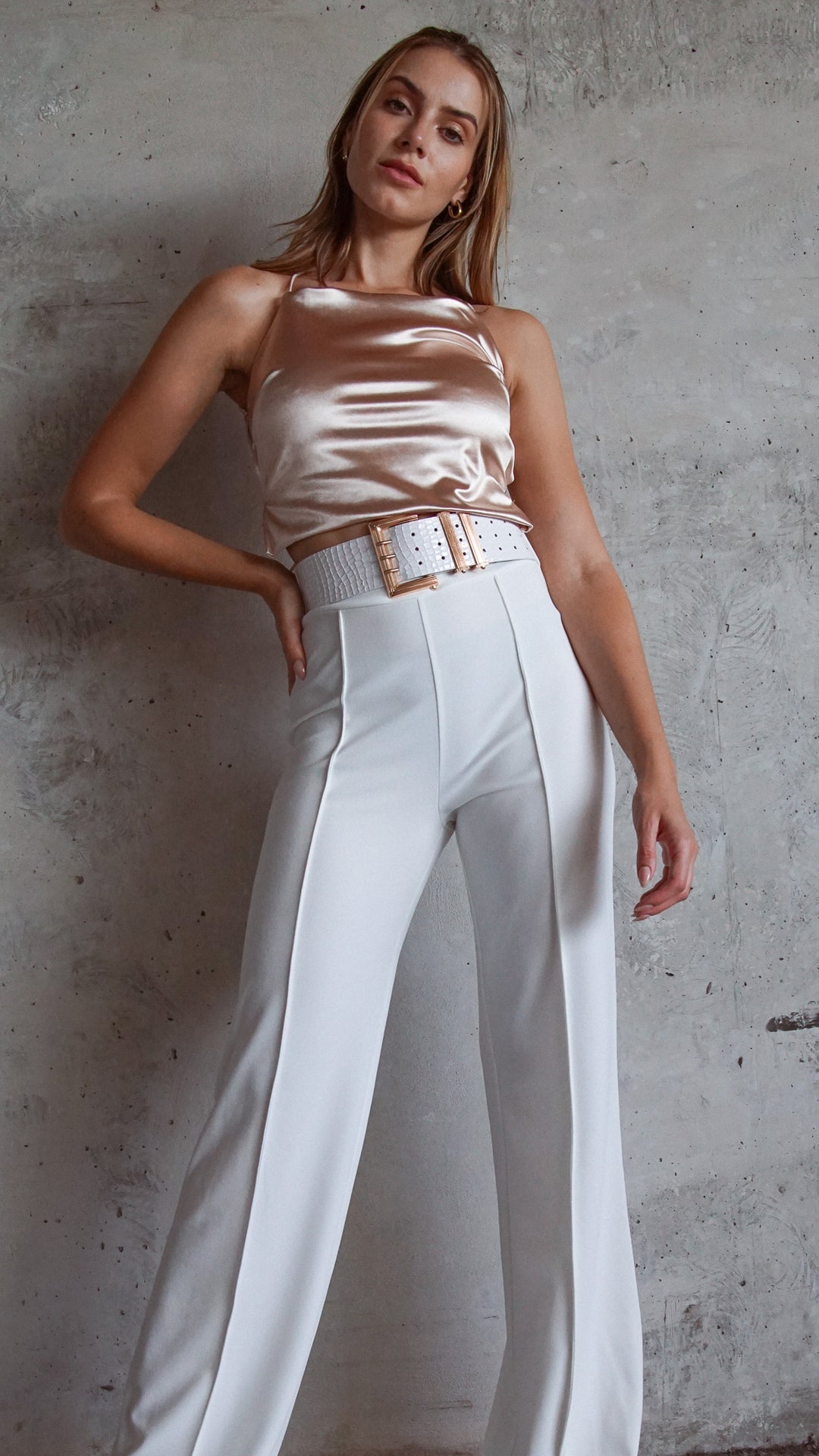 Harper Pants in White - Steps New York